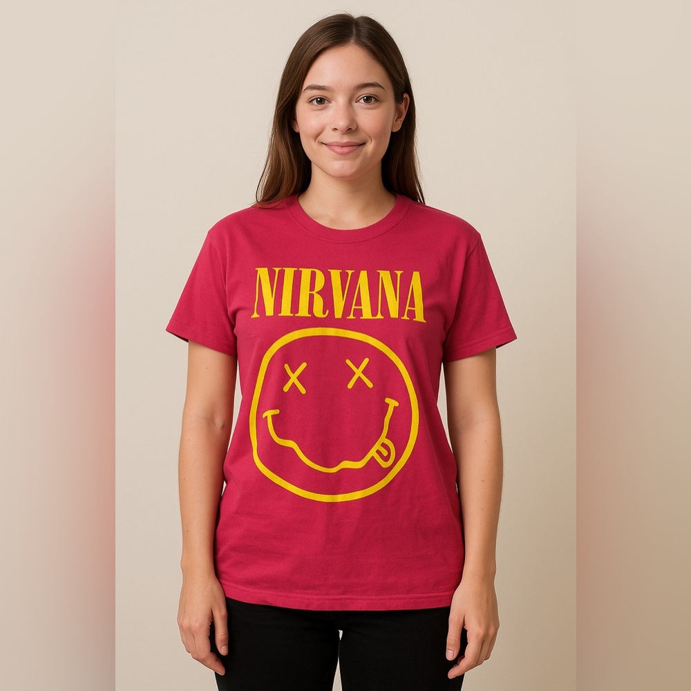 Pink Nirvana Graphic Band Tee